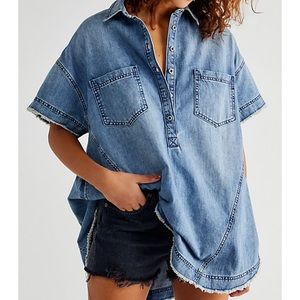 NWOT Free People Elliot Denim Tunic Dress